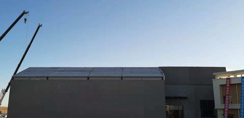 鋼骨架輕型板用于鄂爾多斯新能源展覽館